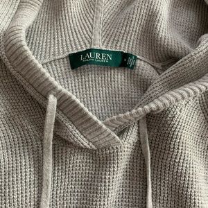 RAPLH LAUREN GREY KNIT SWEATER